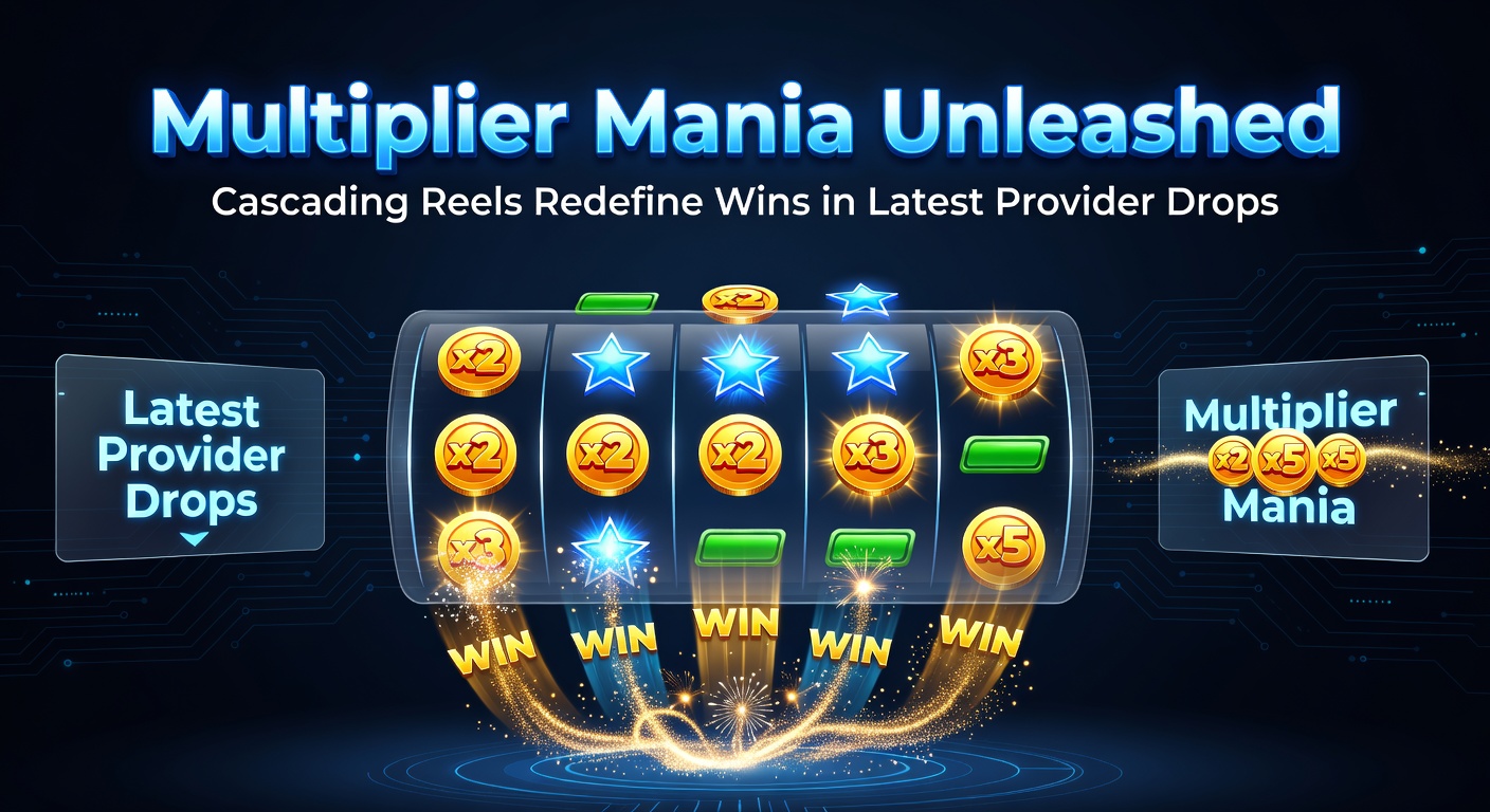 Vibrant slot reels cascading with glowing multipliers stacking up for explosive wins in a dynamic game interface
