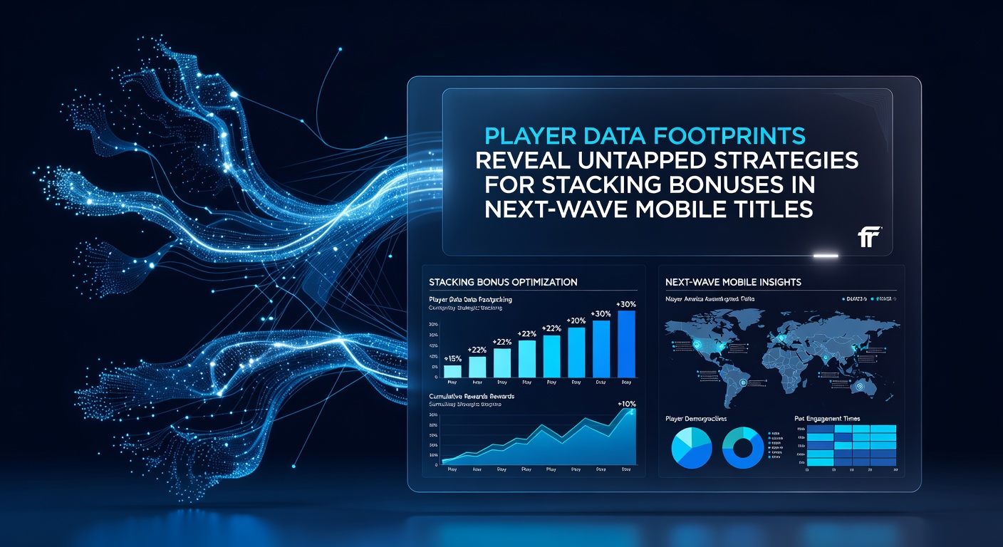 Analytics dashboard displaying player data footprints and bonus stacking metrics for mobile slots